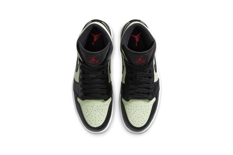 nike air jordan 1 mid se womens sneakers pastel green black red white shoes footwear sneakerhead