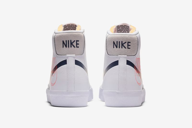 nike blazer mid 77 sneakers white brown orange navy blue colorway sneakerhead footwear shoes