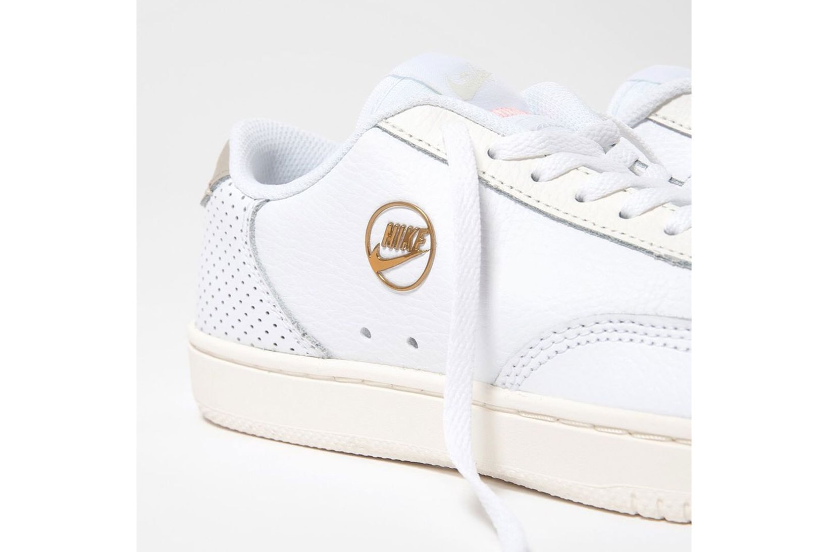 nike court vintage premium womens sneakers white cream gold shoes sneakerhead footwear