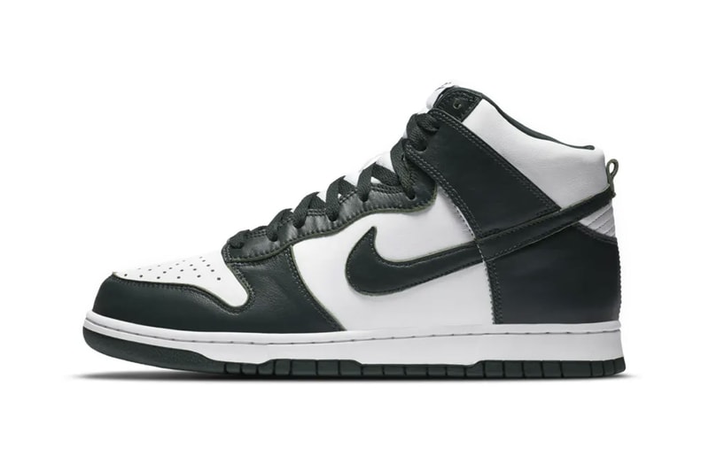 nike sb dunk high spartan green white sneakers release info