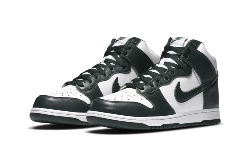 nike sb dunk high spartan green white sneakers release info