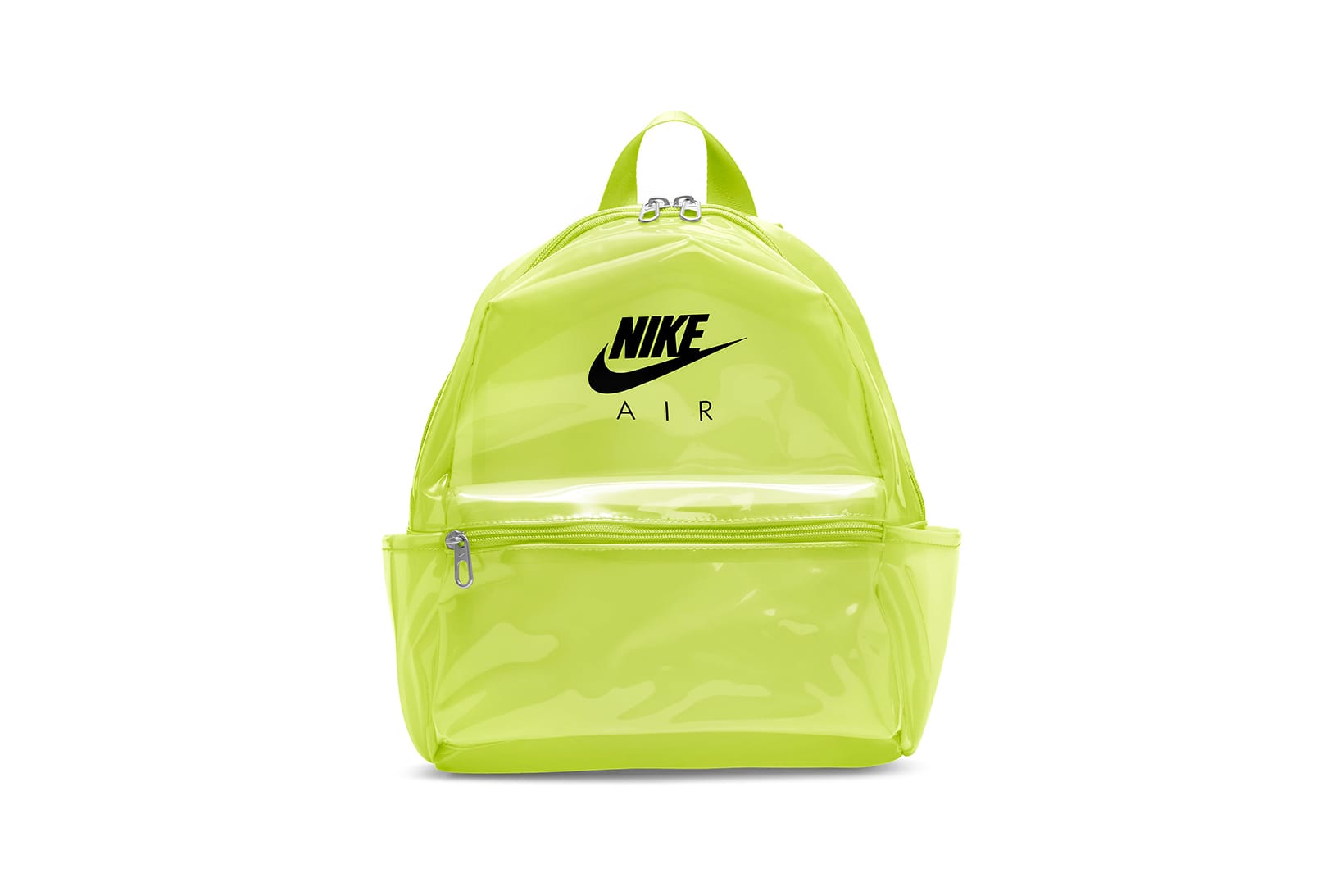 clear green backpack