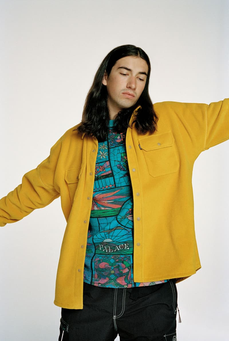 palace skateboard winter lookbook gore-tex outerwear fleece jackets suede bomber knit sweaters release info