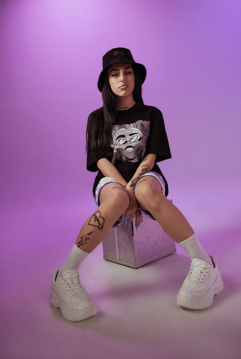 pull&bear sicko19 nicki nicole exclusive collection anime music Argentinian artist mala vida apparel