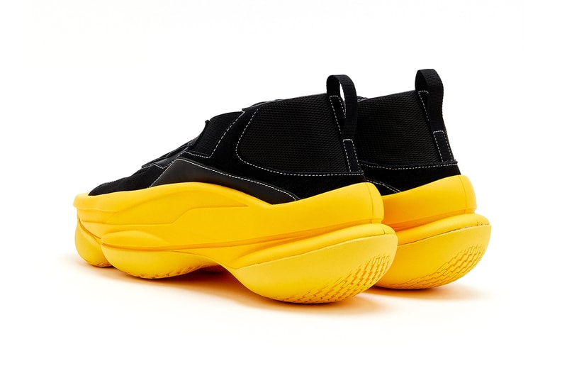 pyer moss kerby jean raymond the sculpt chunky sneaker unisex black yellow colorway shoes footwear sneakerhead