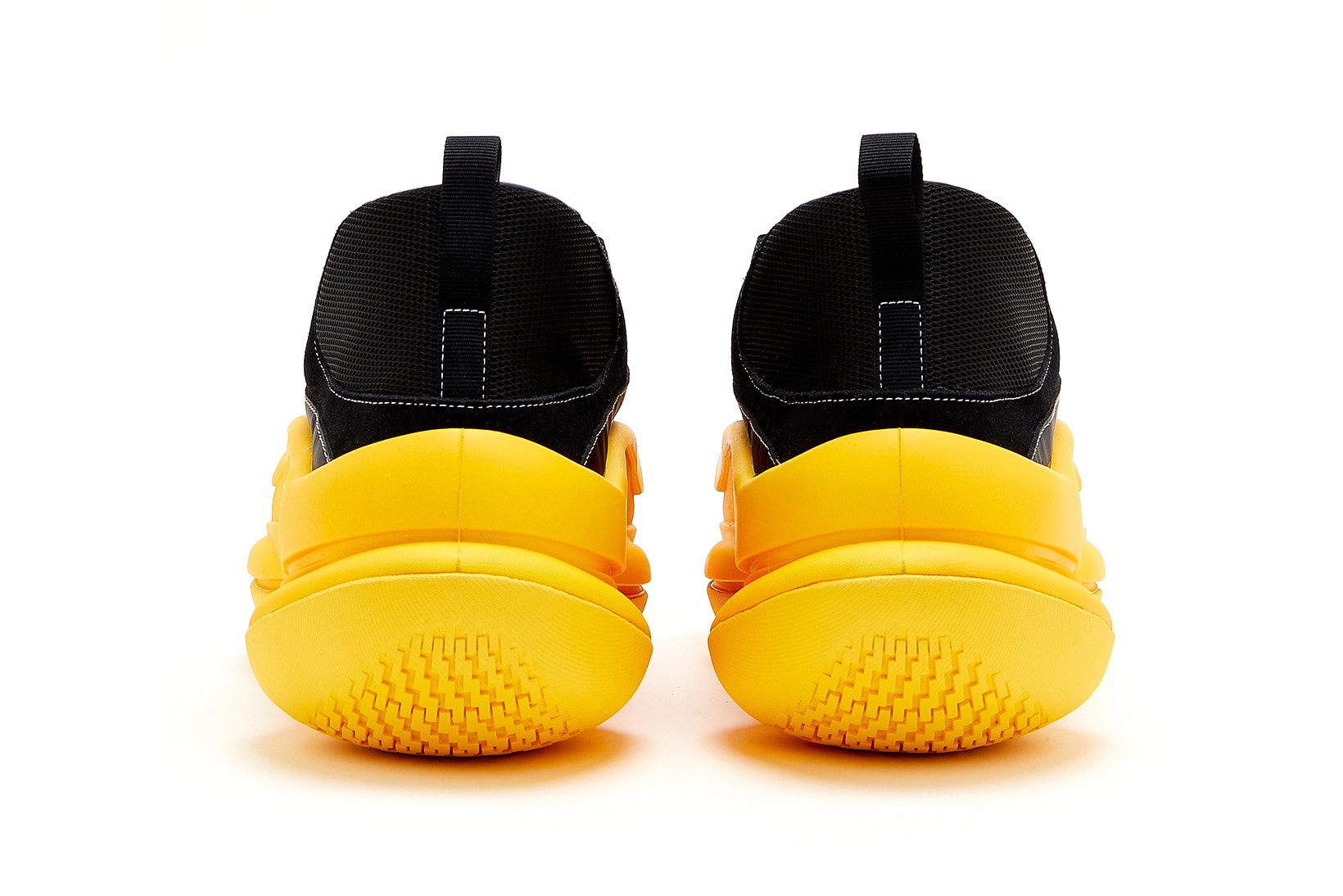pyer moss kerby jean raymond the sculpt chunky sneaker unisex black yellow colorway shoes footwear sneakerhead