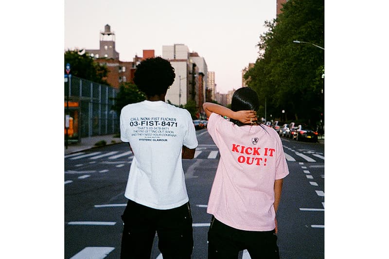 hysteric glamour richardson collaboration pink black t-shirts hoodies fall winter release info