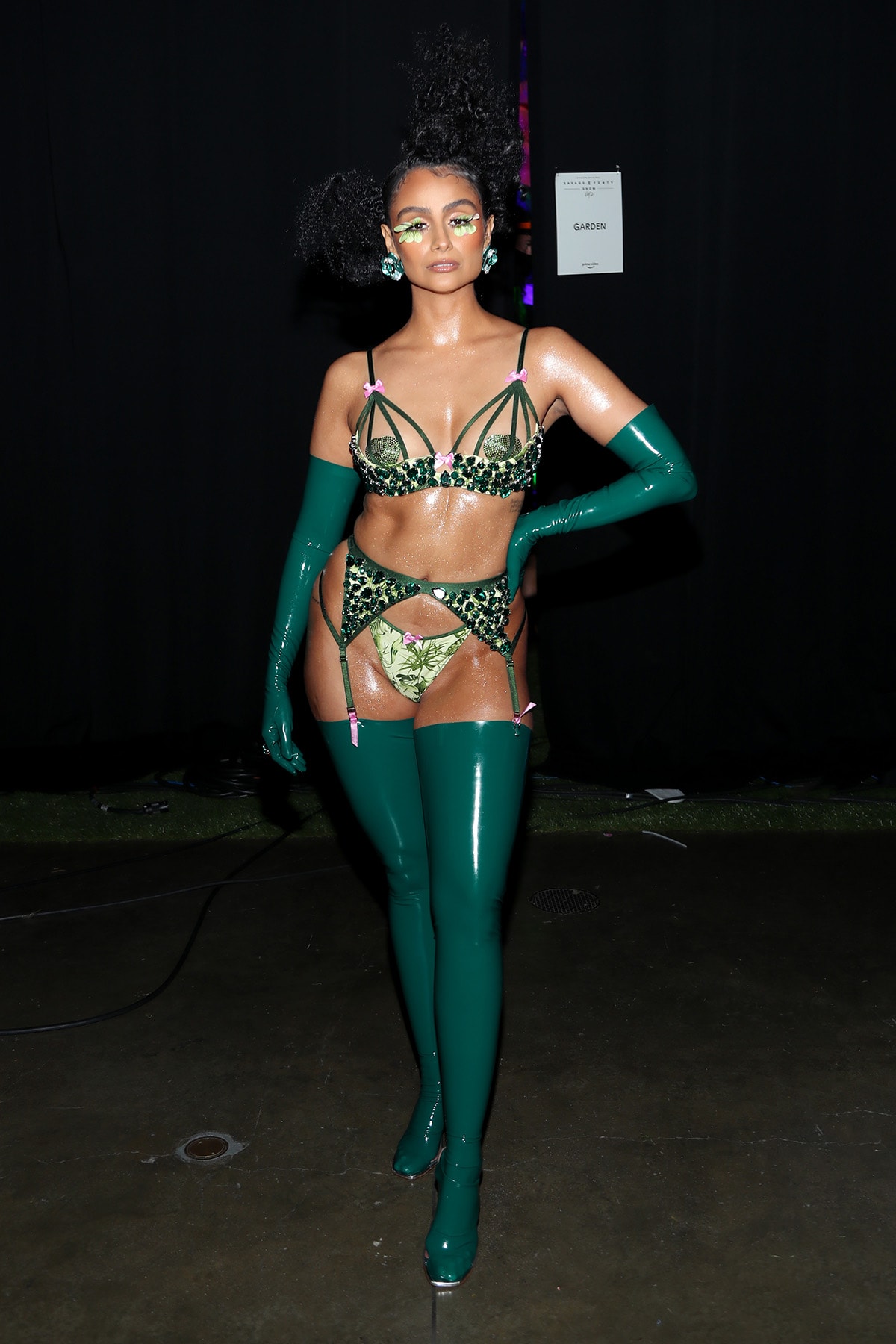 Rihanna Savage X Fenty Fall/Winter 2020 Show Collection Backstage Lingerie Paloma Elsesser Nadia Lee Cohen Noah Carlos