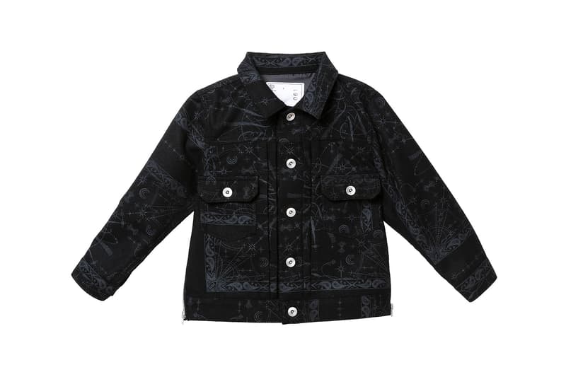 sacai dr woo kids fall winter capsule collaboration bandana print jackets skirts shirts chitose abe release