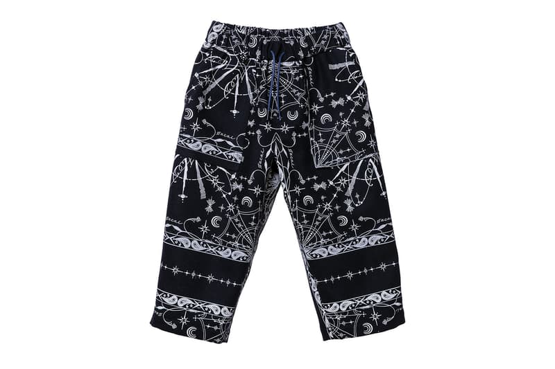 sacai dr woo kids fall winter capsule collaboration bandana print jackets skirts shirts chitose abe release