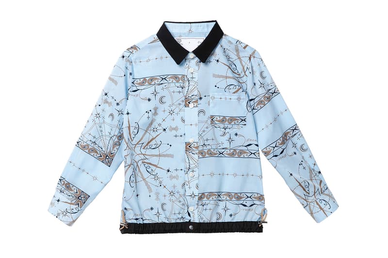 sacai dr woo kids fall winter capsule collaboration bandana print jackets skirts shirts chitose abe release
