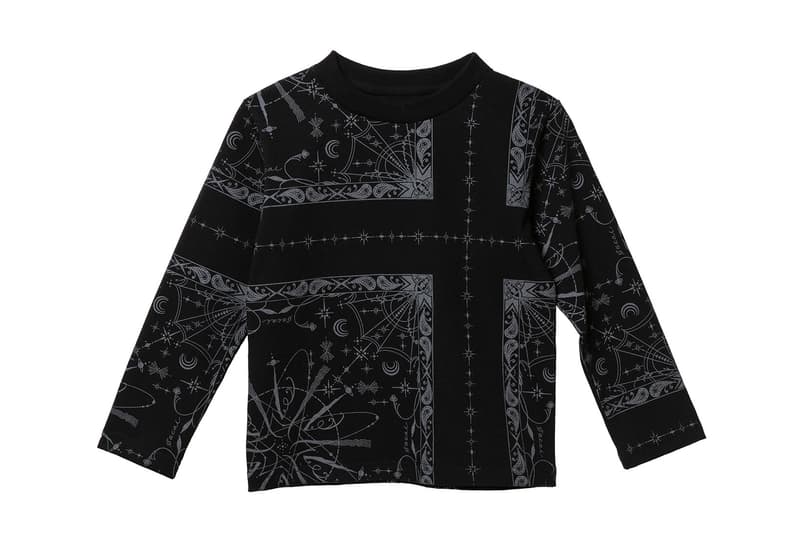 sacai dr woo kids fall winter capsule collaboration bandana print jackets skirts shirts chitose abe release