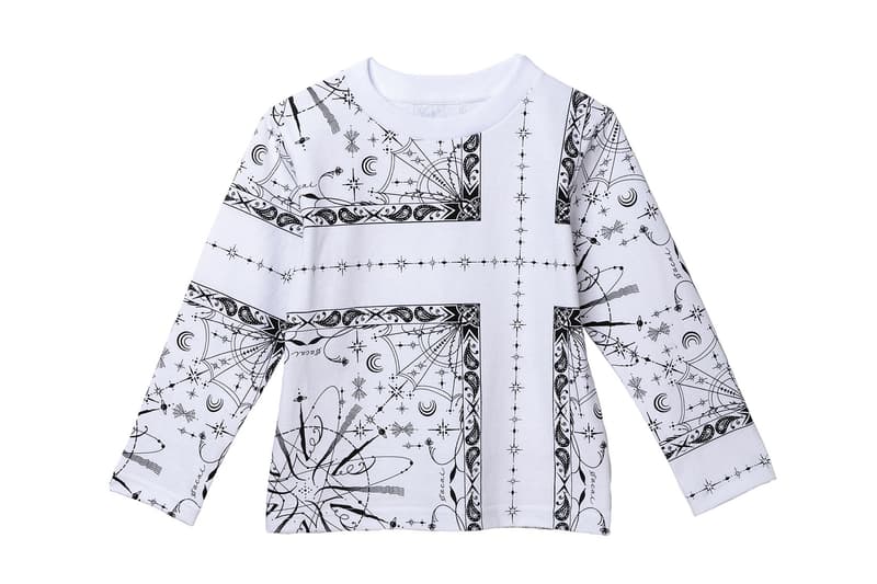 sacai dr woo kids fall winter capsule collaboration bandana print jackets skirts shirts chitose abe release