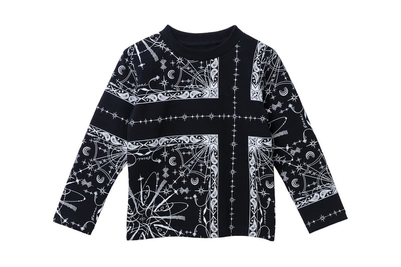 sacai dr woo kids fall winter capsule collaboration bandana print jackets skirts shirts chitose abe release