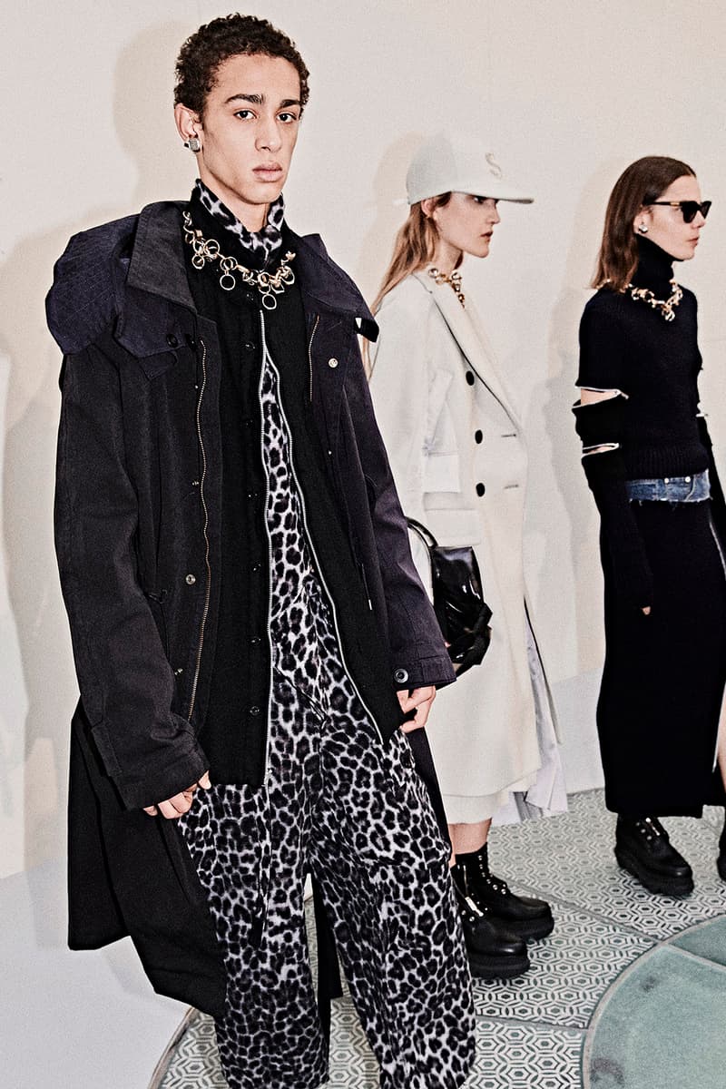 sacai ten c fall winter collaboration menswear outerwear jackets coats backstage