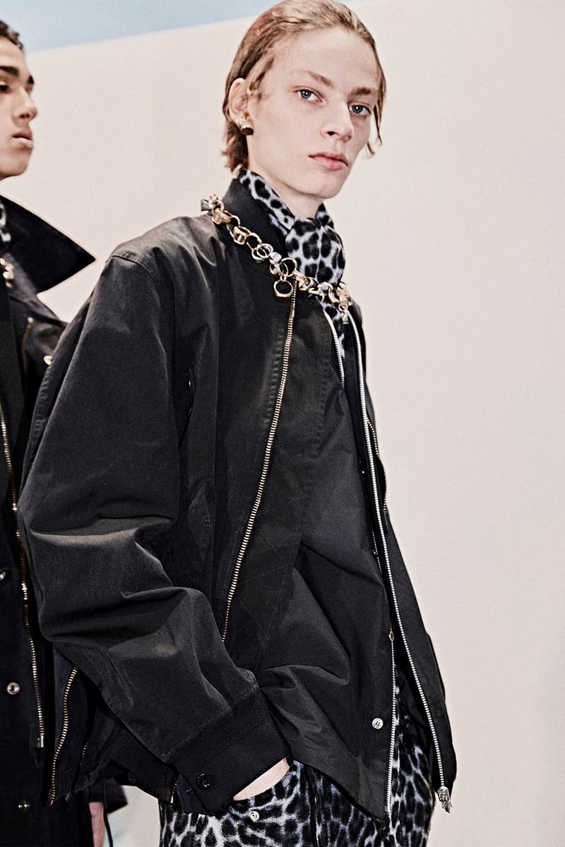 sacai ten c fall winter collaboration menswear outerwear jackets coats backstage