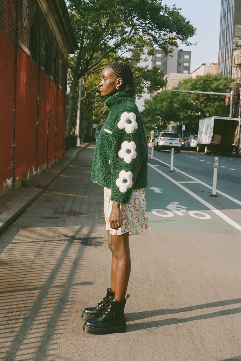 sandy liang spring summer 2021 fleece jackets dresses sara rabin collaboration new york fashion week nyfw lookbook interview