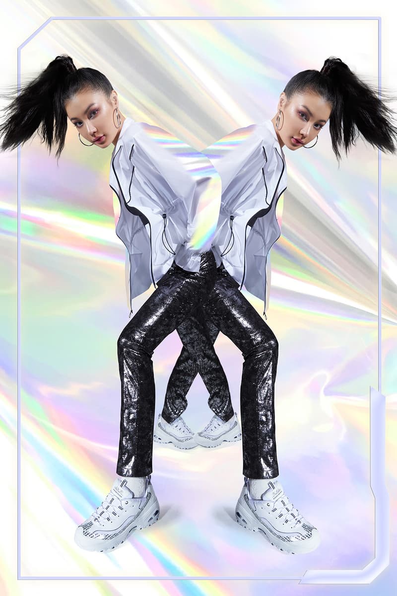 skechers holographic collection dlites 3.0 energy sneakers 2000s retro nostalgic release