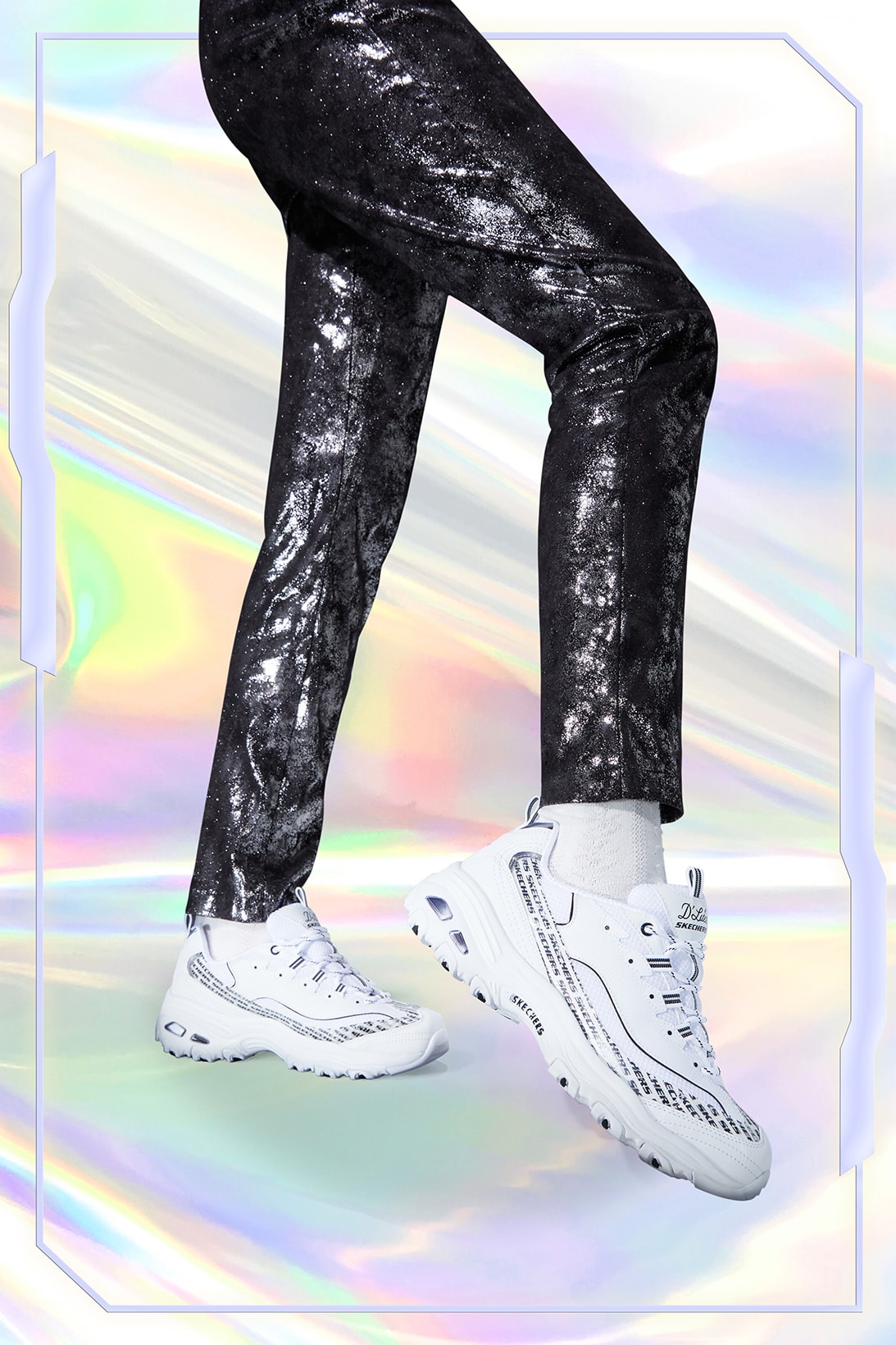 skechers holographic collection dlites 3.0 energy sneakers 2000s retro nostalgic release