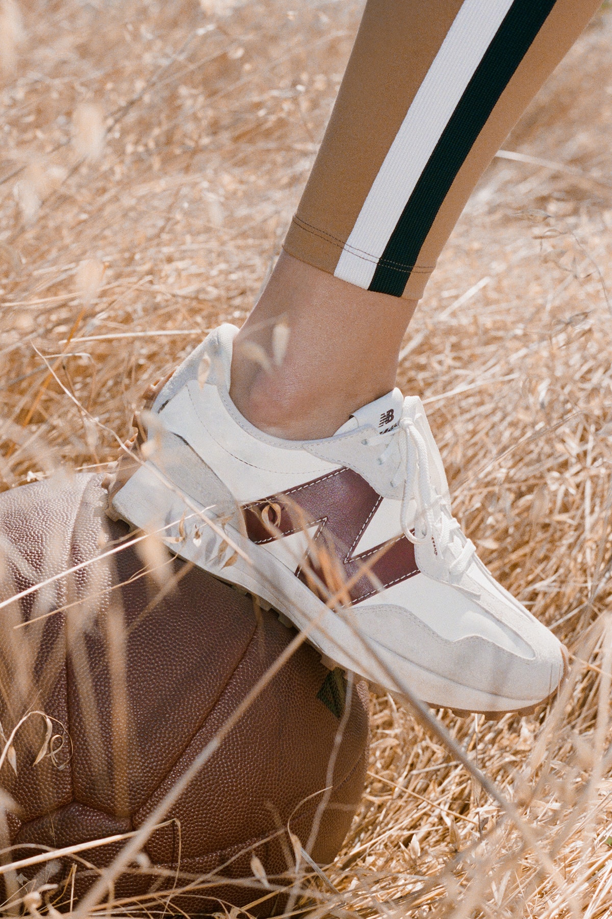 STAUD x New Balance Activewear Collaboration Collection 327 Sneaker