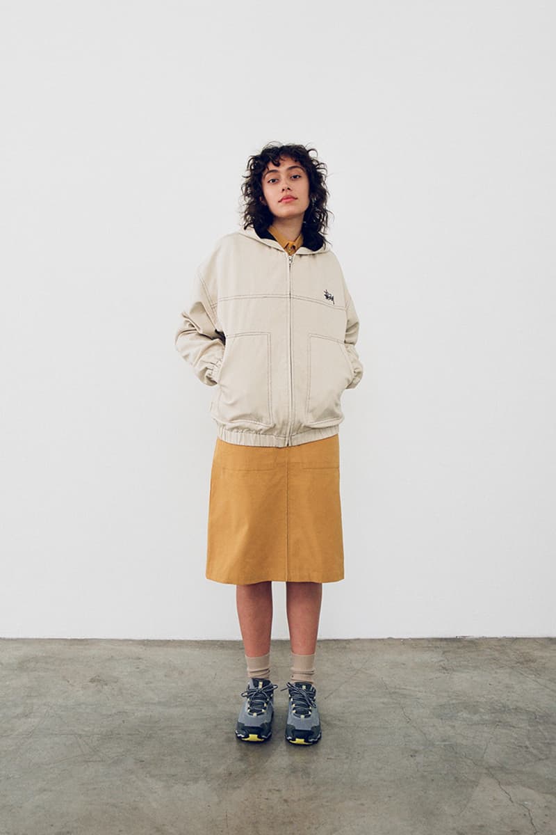 stussy fall womenswear collection lookbook hoodies fleece jackets knit sweaters