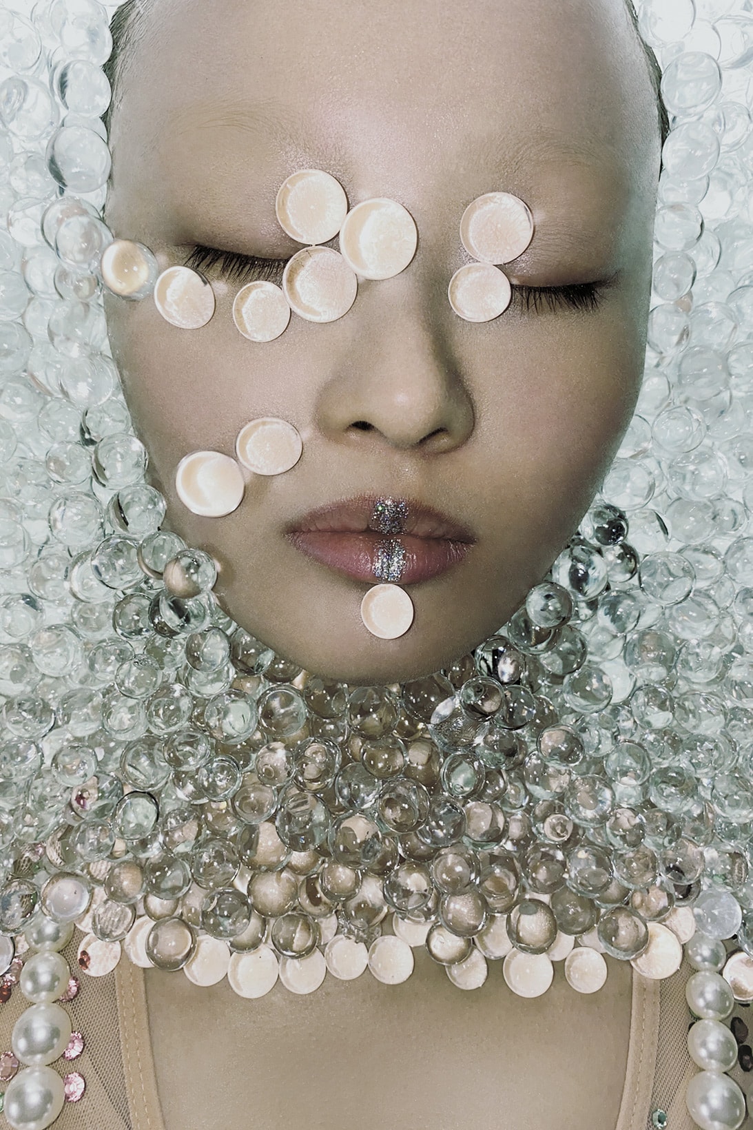 susan fang fall winter 2020 campaign glass beads portrait shot