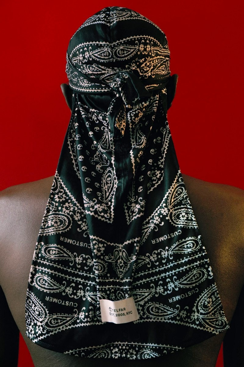 Bandana Print Durag - Blue/White – shop.telfar