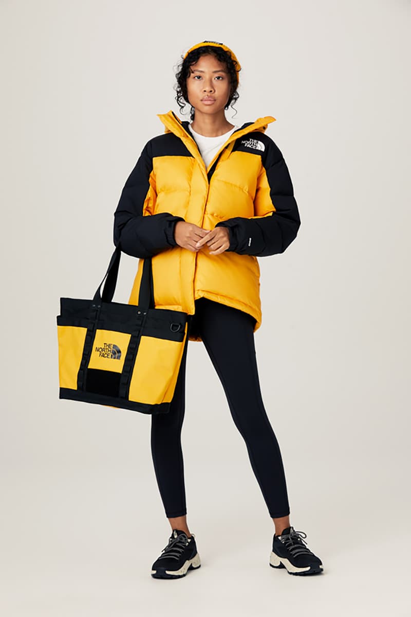 the north face fall winter collection jackets parka outerwear bags beanies yellow summit gold colorway