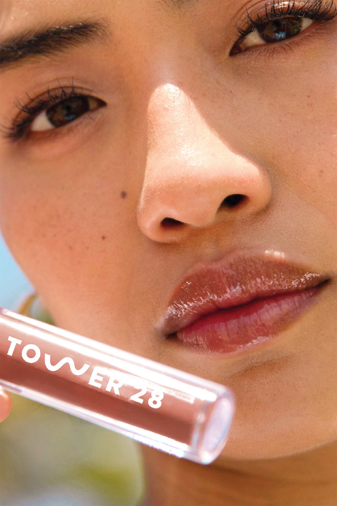 tower 28 milky lip gloss jelly makeup nude pink brown sephora