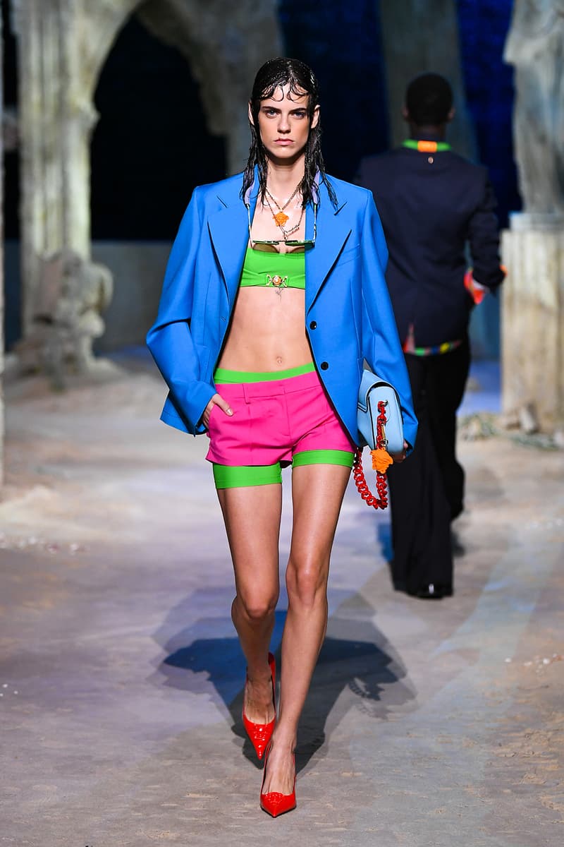 versace spring summer 2021 collection paris fashion week pfw adut akech irina shayk
