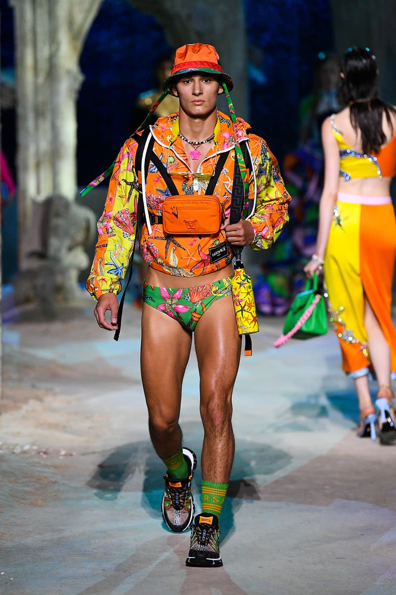 versace spring summer 2021 collection paris fashion week pfw adut akech irina shayk
