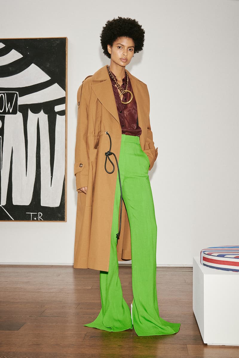 victoria beckham spring summer 2021 presentation suits dresses flared pants london fashion week lfw