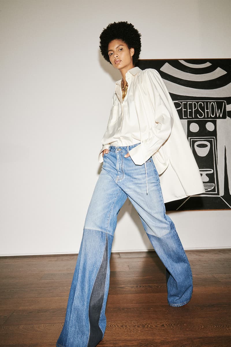 victoria beckham spring summer 2021 presentation suits dresses flared pants london fashion week lfw