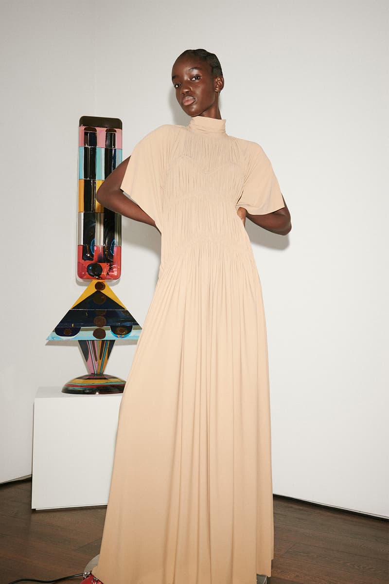 victoria beckham spring summer 2021 presentation suits dresses flared pants london fashion week lfw