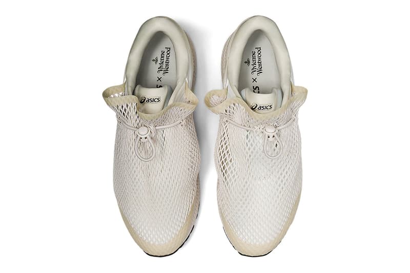 vivienne westwood asics gel kayano 26 white black netting sack sneakers collaboration release price