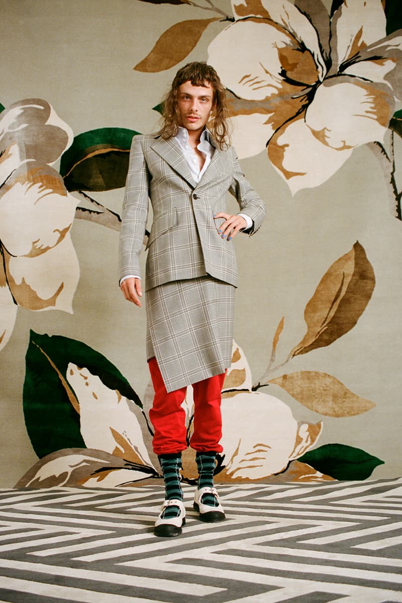 vivienne westwood spring summer 2021 lookbook video tailoring suits cardigans isamaya ffrench georgia palmer dott cotton clown 