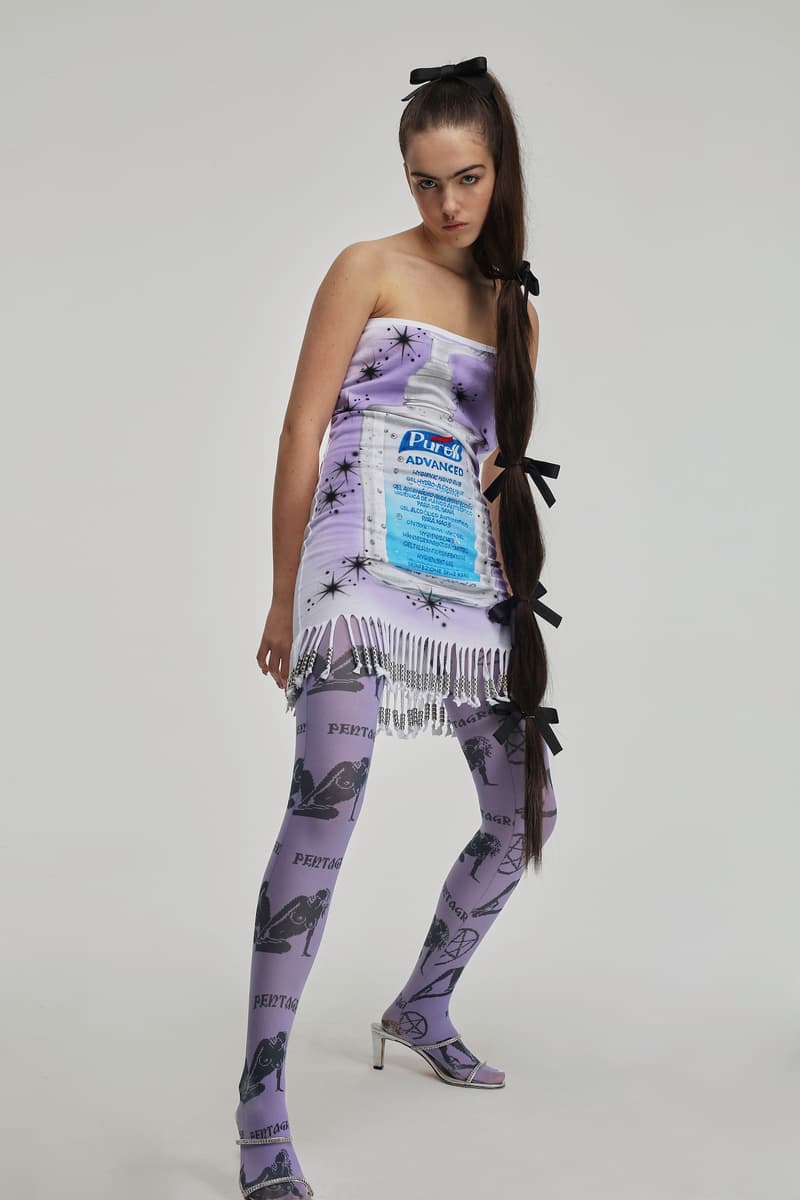 Ashley Williams Spring/Summer 2021 Lookbook Collection Prints Britannia Sex Purell Print COVID-19