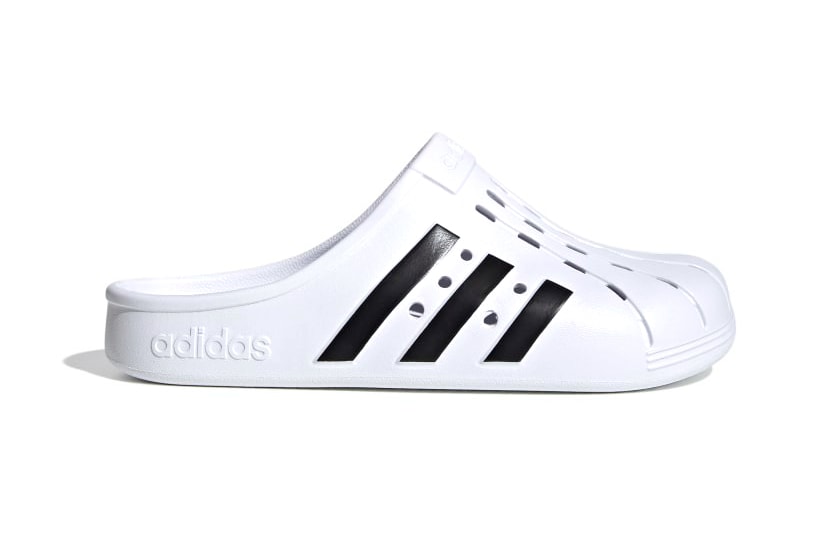 adidas adilette clogs slides slippers mules cloud white black release info