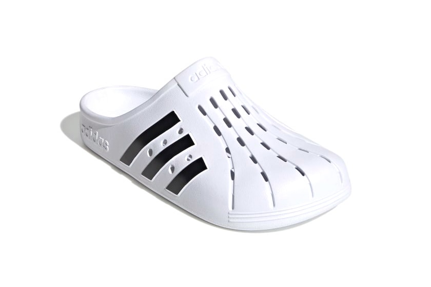 adidas adilette clogs slides slippers mules cloud white black release info
