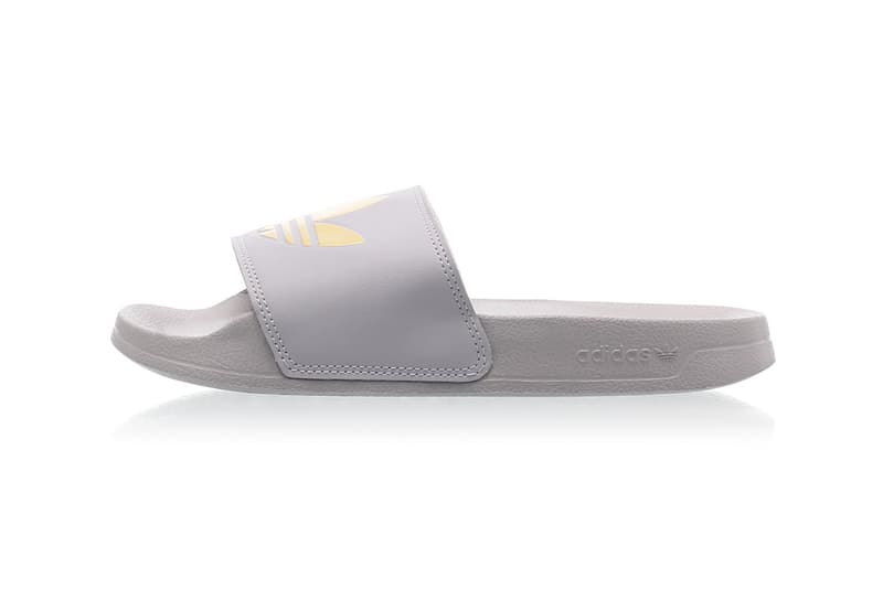 adidas adilette lite slides slippers pink cream white gray footwear