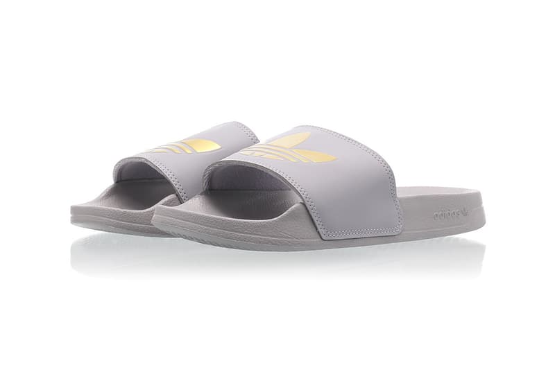 adidas adilette lite slides slippers pink cream white gray footwear