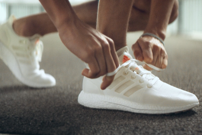 adidas ultraboost dna loop made to be remade sneakers sustainable recyclable white colorway orange footwear sneakerhead
