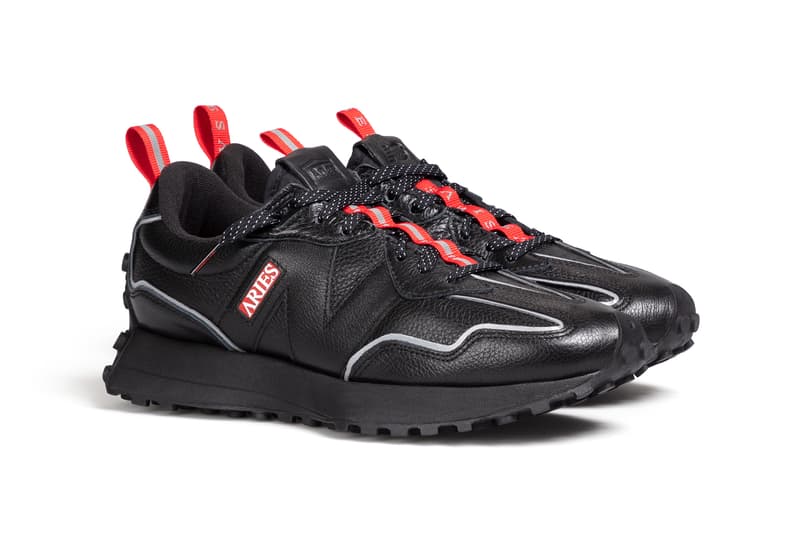aries new balance collaboration 327 sneakers black white red colorway sneakerhead footwear shoes