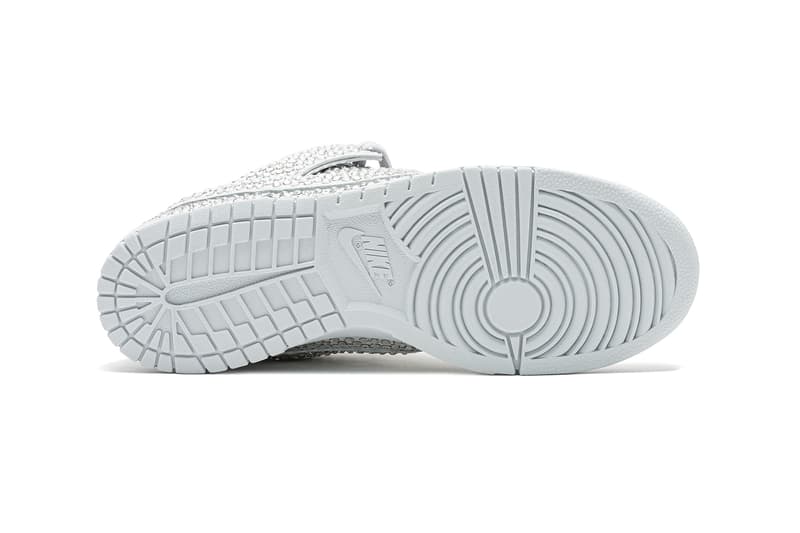 nike cactus plant flea market cpfm collaboration dunk low sneakers bejeweled crystals rhinestones white shoes footwear