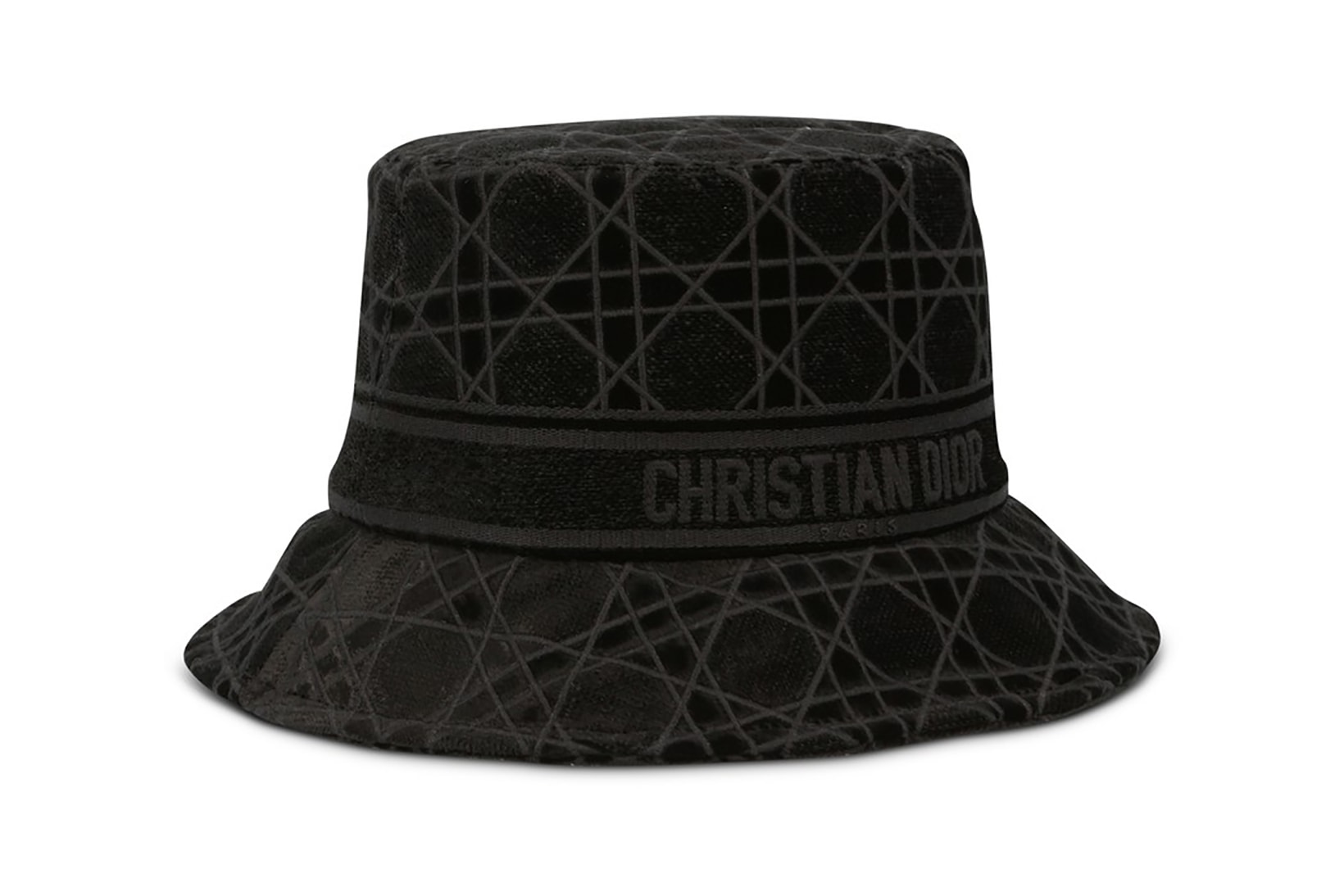 christian dior womens cannage small brim bucket hat black