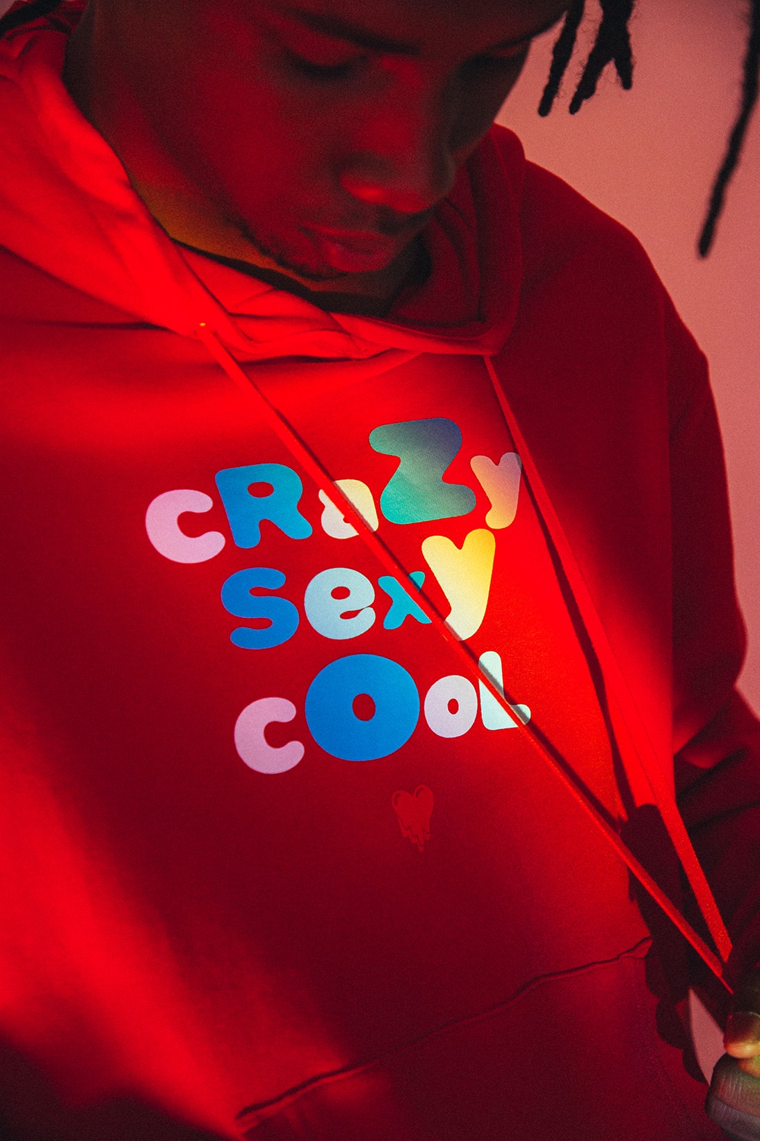 clot emotionally unavailable crazysexycool collaboration red hoodie