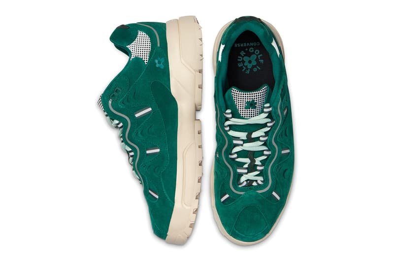 golf le fleur converse gianno ox tyler the creator suede lavender gray evergreen collaboration sneakers price release