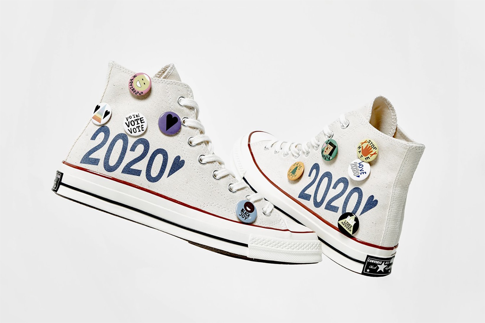 converse social status nina chanel collaboration chuck taylor all star sneakers us election vote donation