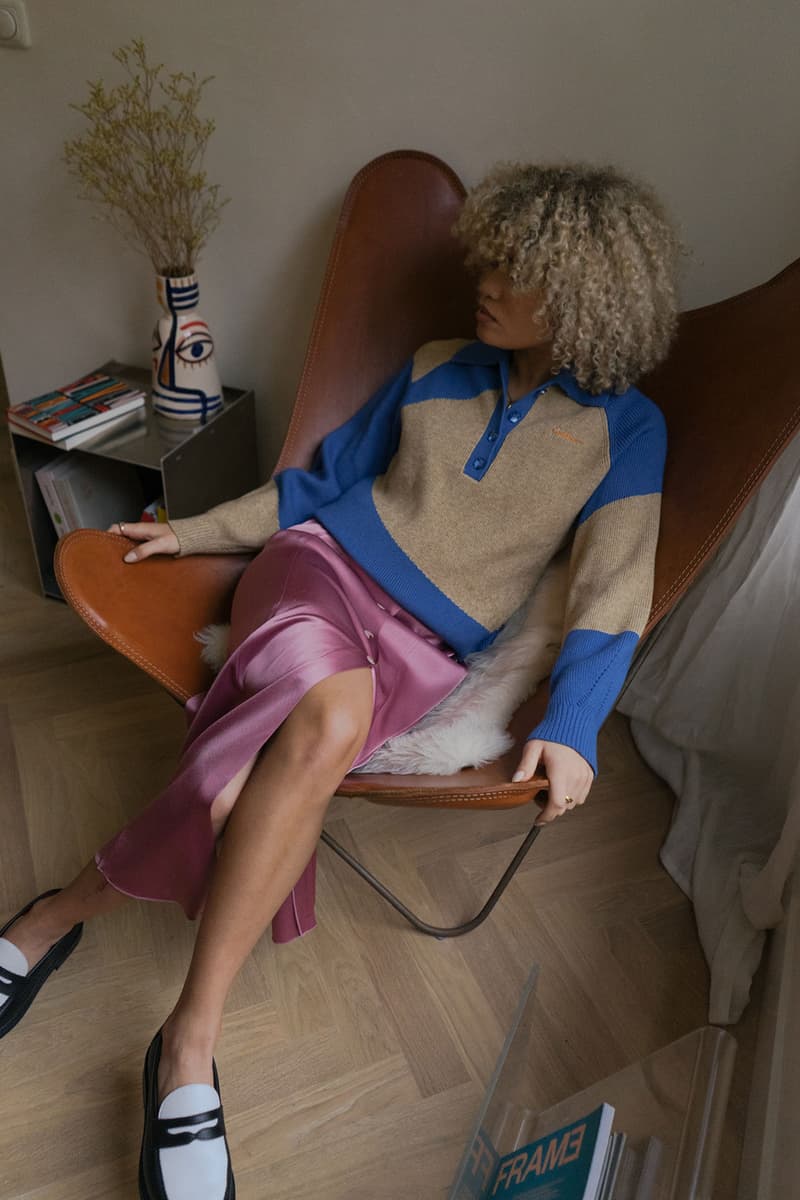 danielle cathari deconstructed knit sweater oatmeal blue bright orange fall winter release