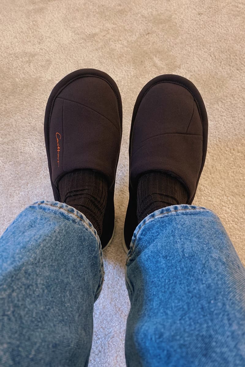 danielle cathari upcycled home slippers sustainability brown purple footwear shoes